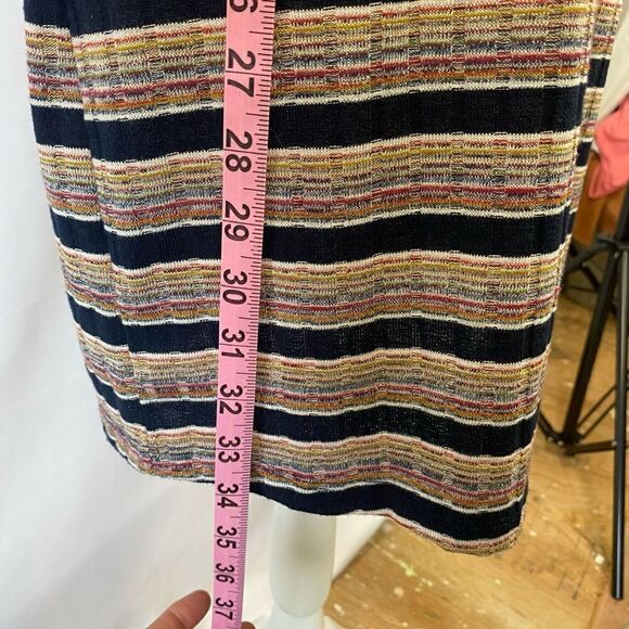 Ebba Dress Lightweight Knit Puffy Short Sleeves 
Striped Keyhole neckline Adorab - Picture 4 of 12